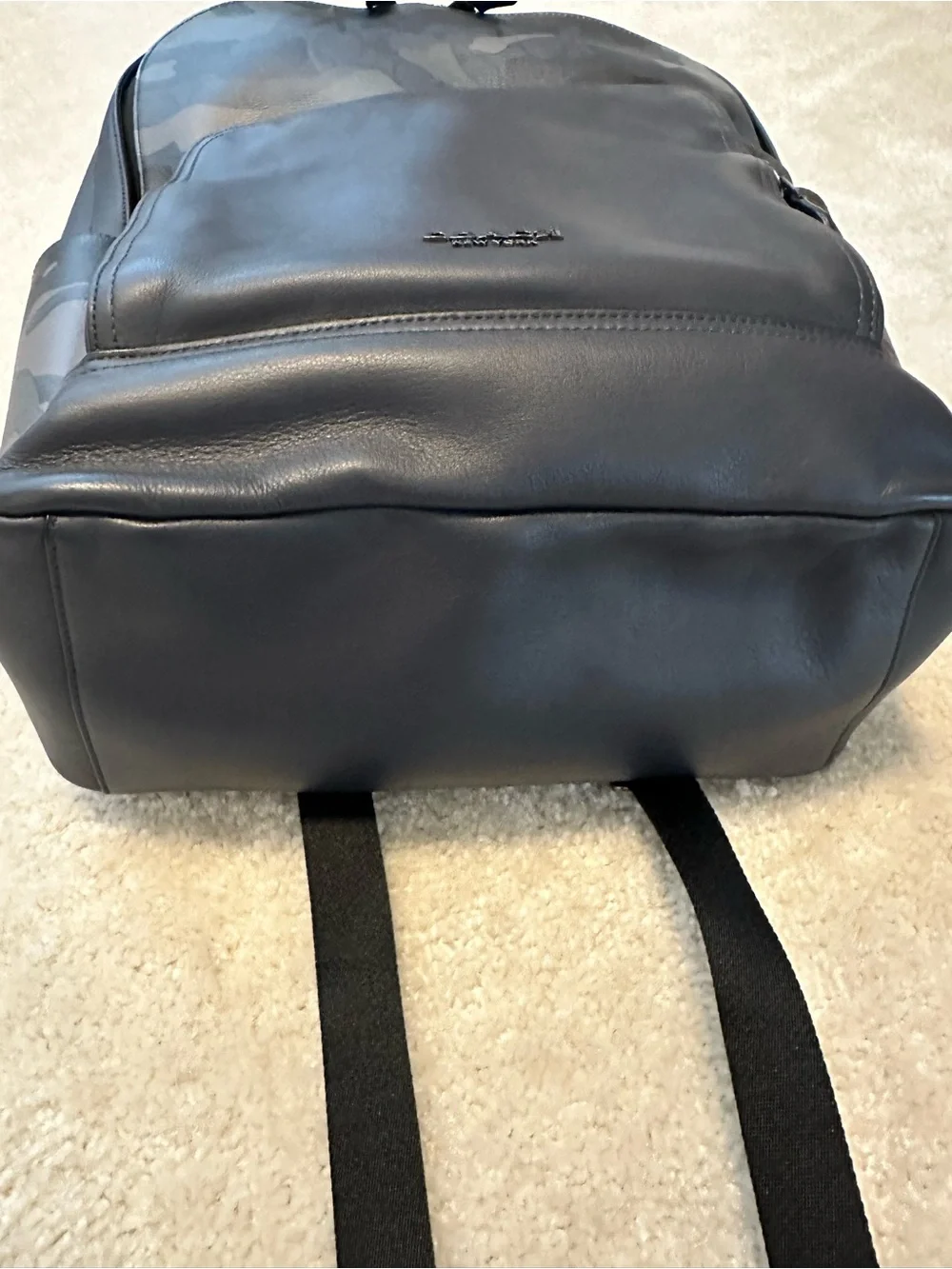 Coach Men’s Blue & Gray Camo Leather Backpack